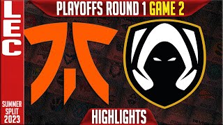 FNC vs TH Highlights Game 2 | LEC Summer 2023 Playoffs Round 1 | Fnatic vs Team Heretics G2