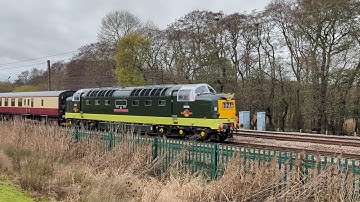 Two Yuletide charters at speed, Black 5 44871 & Deltic D9000 Royal Scots Grey, Thurs 27th Nov. 2025.