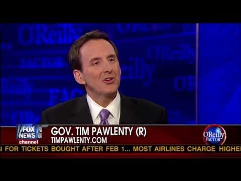 Tim Pawlenty mentions hockeyfights.com on The O'Re...