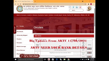 BIG update from ATKU! AKTU New Today Fill Bank Details In ERP! Ham Kaise fill karen Bank details.