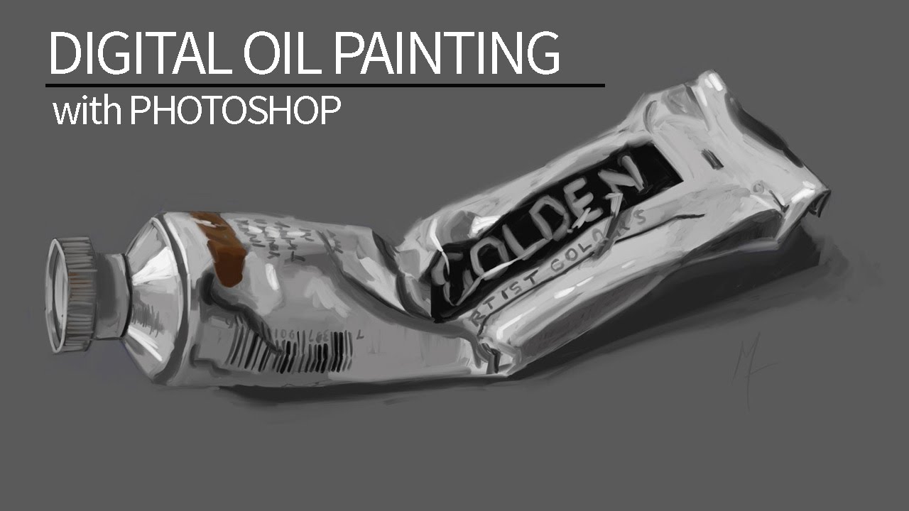 Digital Oil Painting - Photoshop Graphics Tablet - YouTube