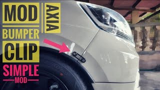 Perodua Axia Fitment | MOD Bumper Clip | Buka & Pasang Bumper | Simple MOD