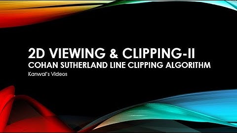 2D Viewing & Clipping (Part-2)