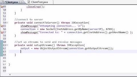 Intermediate Java Tutorial - 53 - Setting Up the Client Streams