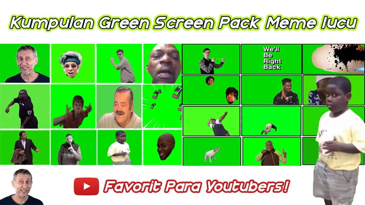 Kumpulan Green Screen Meme Lucu Favorit youtuber  Terbaru 2019!  YouTube