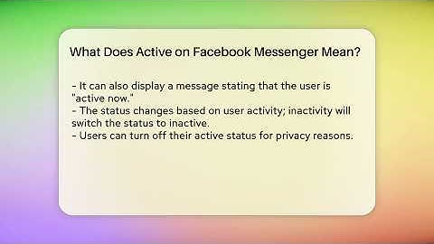What Does Active on Facebook Messenger Mean? - Everyday-Networking