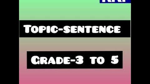 Grade- 3 to 5 Sub- English Topic- Sentence Video-4 (Part-2) by Ms. Karishma