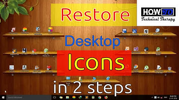 How to Restore Desktop icons in windows 10
