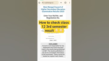 How to check HS 3rd Semester Result 2025 ? class 12 Semester 3rd result ki kore dekhbo online a