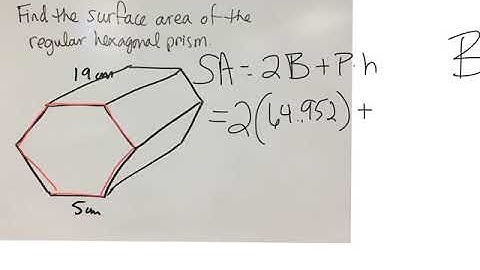 Surface area of a hexagonal prism