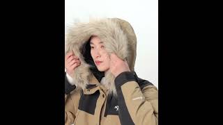 THE NORTH FACE 重ね着風　ベルト付き　ダウンコート　L THE NORTH FACE ノースフェイス レディース ダウンジャケット