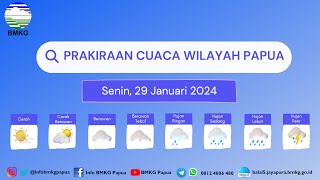 Prakiraan Cuaca Wilayah Papua - Senin, 29 Januari 2024