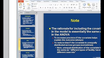 ANCOVA: rationale