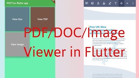 PDF/Doc Viewer, Editor in Flutter