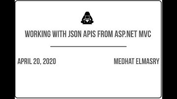 Working with JSON APIs from ASP.NET MVC