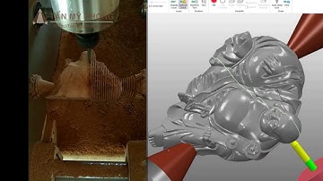 Tấn Mỹ Phong CNC | Chạm khắc tượng Di Lặc - Máy CNC 4 trục