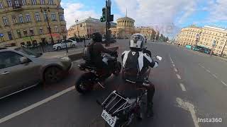 Мото прохват СПБ Открыл сезон 15 апреля 2024 г. HONDA X4 YAMAHA MT 09