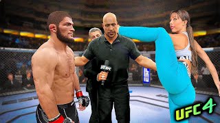 Khabib Nurmagomedov vs. Yaela Vonk | Queen of Stretch (EA sports UFC 4)