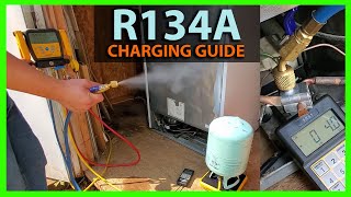 How To Recharge Freezer or Refrigerator  Adding Refrigerant or Freon to R134A  Appliance