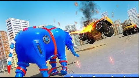 Flying Monster Truck Transform Part-3 | Rescue City Elephant Robot Android GamePlay | By Game Crazy