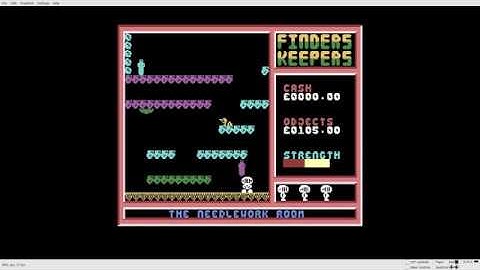 Finders Keepers C16 Commodore 16 - game playthrough with commentary