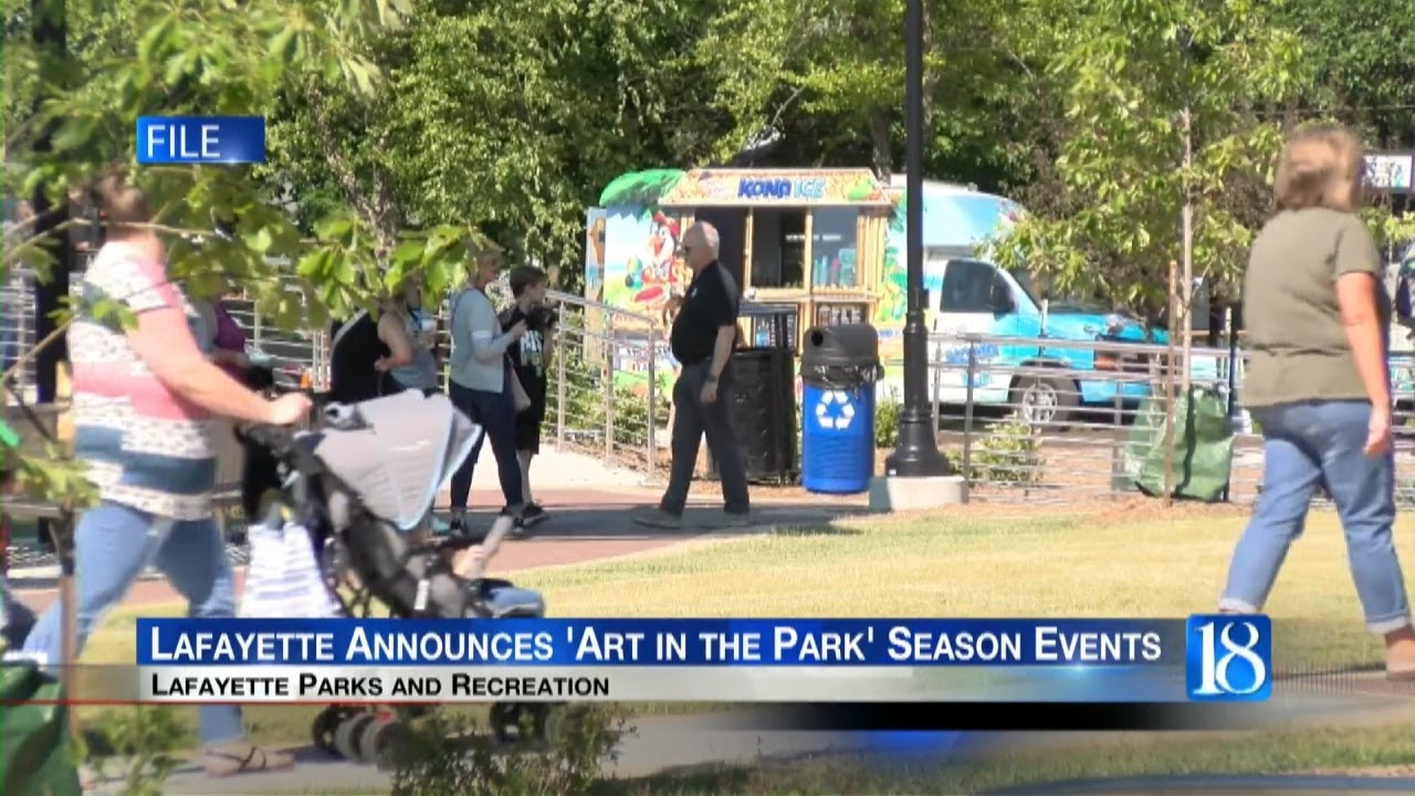 Lafayette Parks and Recreation announced four 'Art in the Park' events for this season