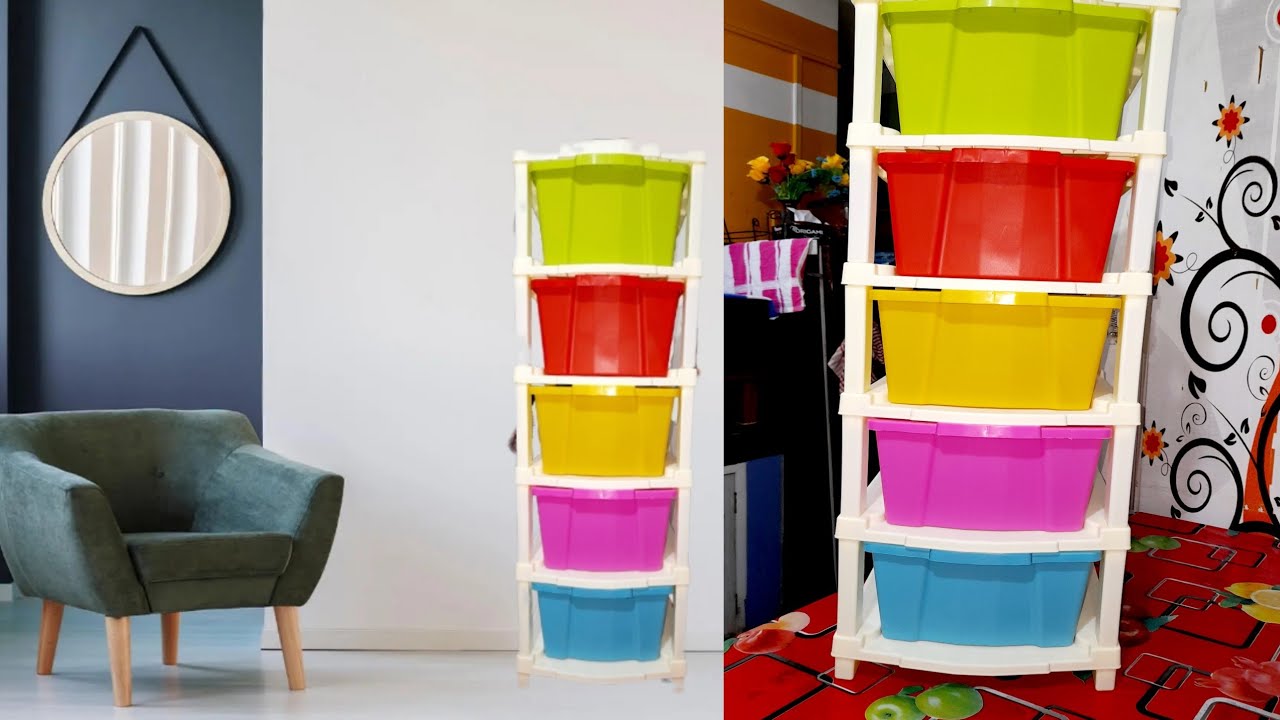 Meesho Haul/Modular Drawer System/Unboxing/5 Layer Plastic Organizer