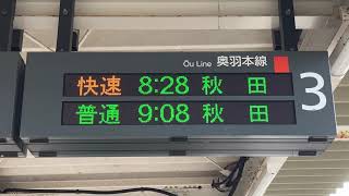 JR東日本 追分駅 ホーム 発車標(LED電光掲示板)