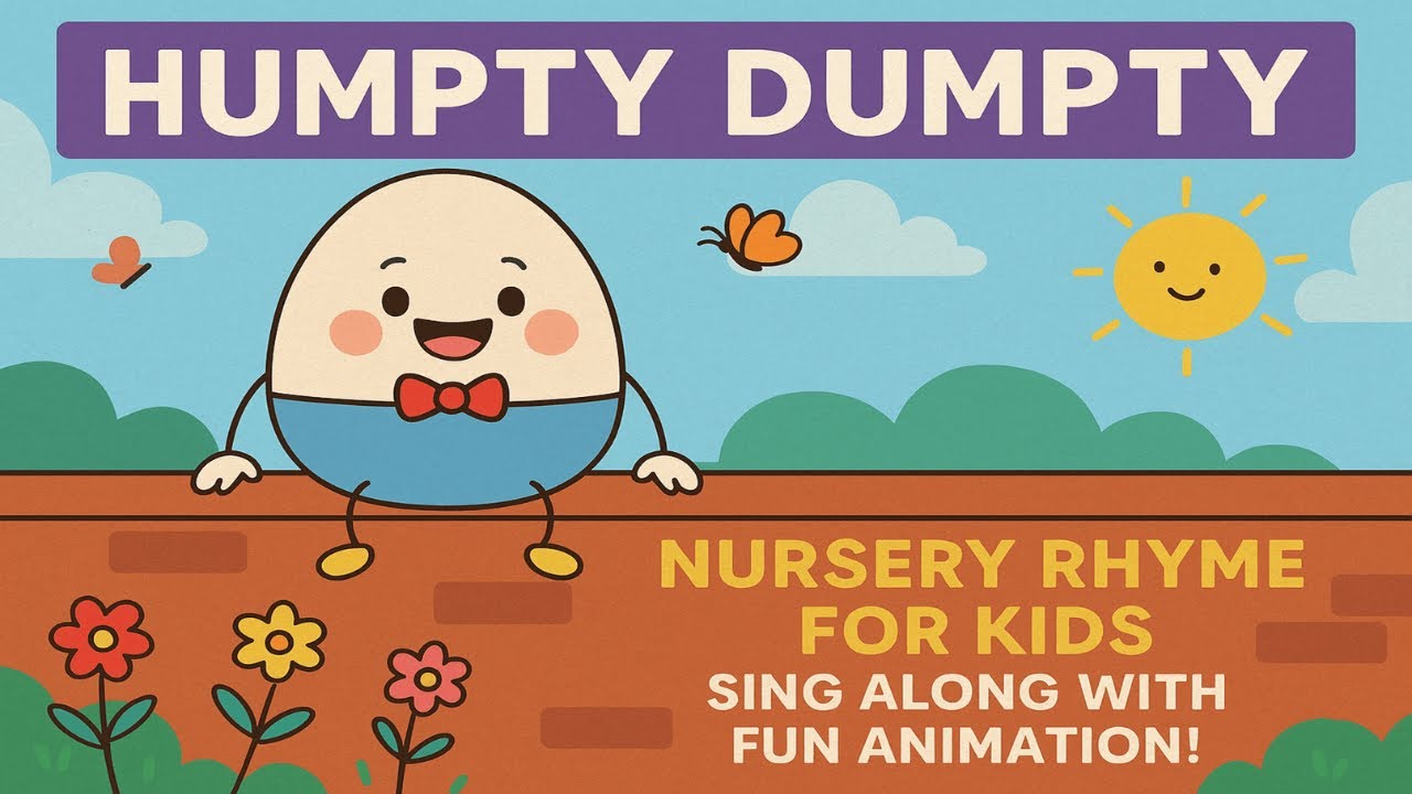 Humpty Dumpty Nursery Rhyme | Sing Along for Kids with Fun Animation ...