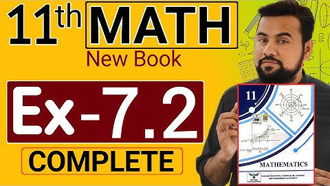 11th class Math - Exercise 7.2 - New Book - class 11 maths chapter 7 Ex-7.2 - 1st year math ex7.2