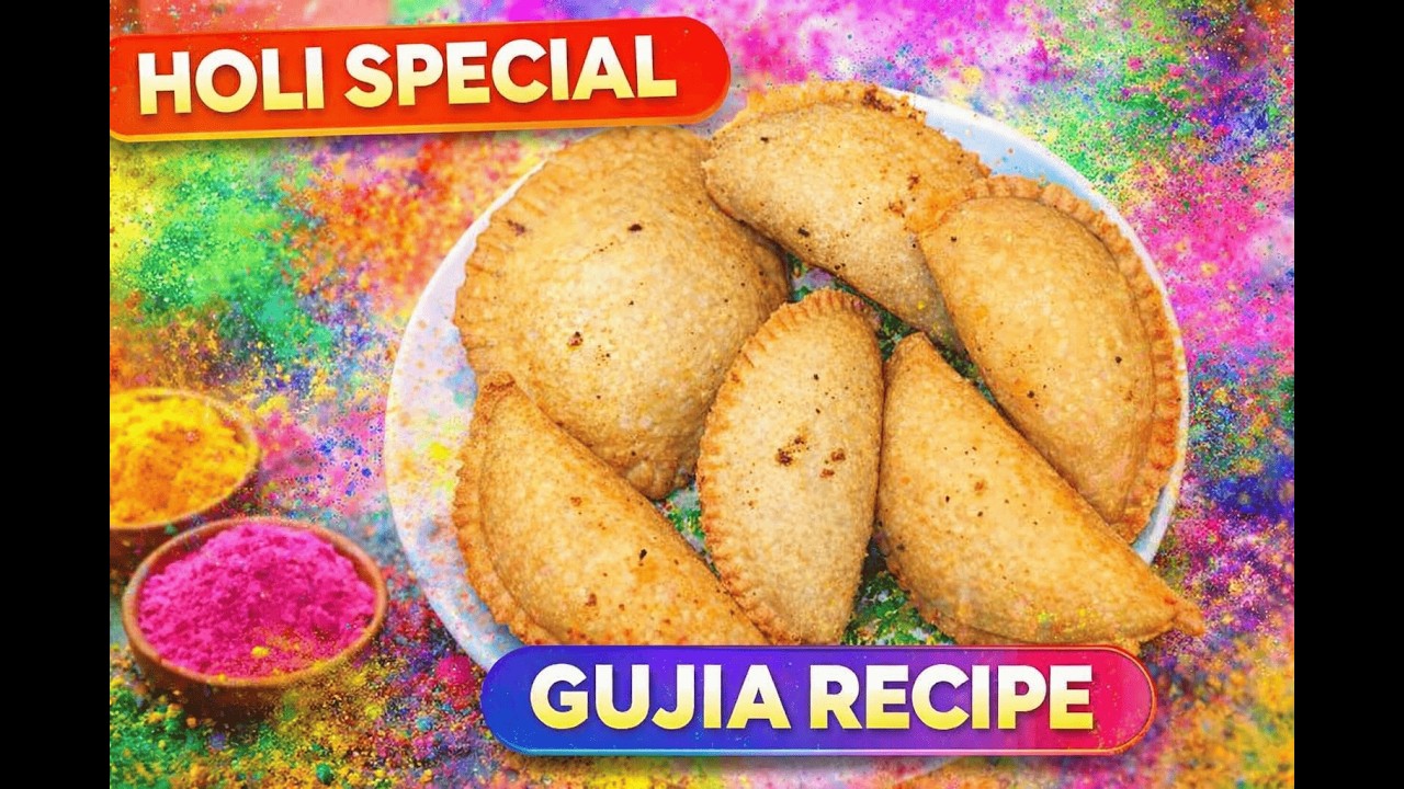 Holi Special Gujiya Recipe | Crispy & Khoya Filled Gujiya | Mom’s Flavor Journey