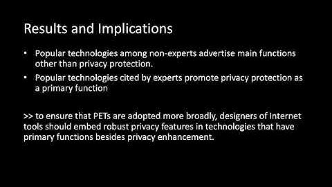SOUPS 2020 - What are PETs for Privacy Experts and Non-experts? (Poster)