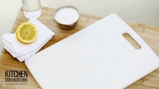 A sturdy wooden cutting board is great for daily use, but it can easily become stained and retain odors and bacteria if it