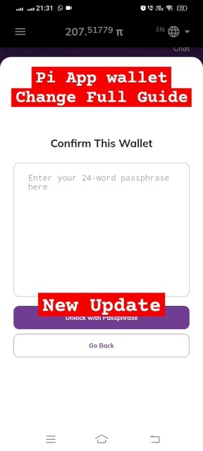 how to change wallet adress in Pi mining App - New Updates - YouTube