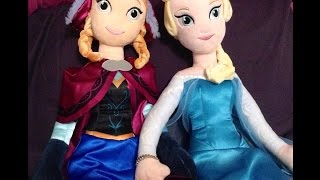 Disney Frozen Dolls 28" Pillow Pals Anna and Elsa