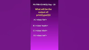 PG TRB 2025 Computer Science Day-10 Test Batch