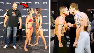 10 Most Embarrassing UFC Staredowns Caught On Live TV!