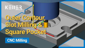 Outer Contour, Slot Milling & Square Pocket | CNC Milling with SYMplus™ | Instant CNC