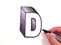 How to Draw the Letter D in 3D
