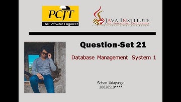 Question Set 21 | Database Management System | Java Institute