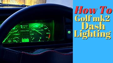 Golf mk2 How to improve your dash lighting
