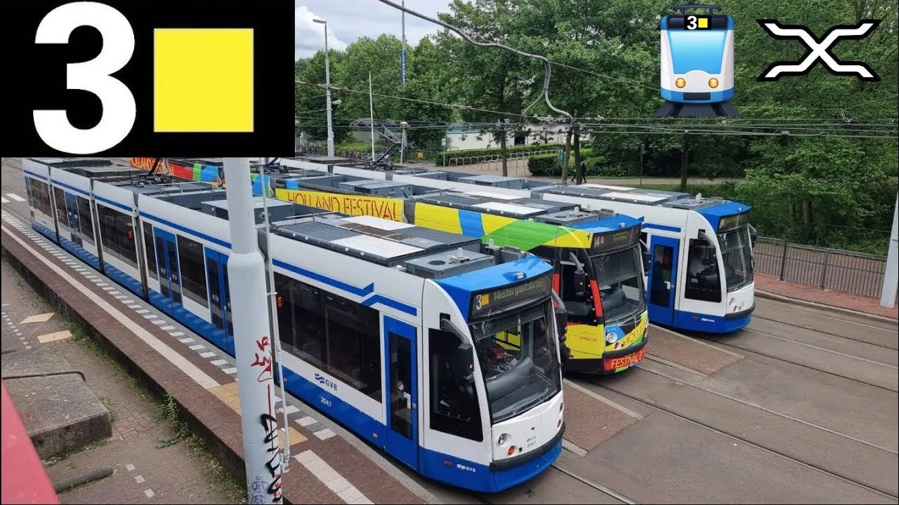 🚊 GVB Amsterdam Tramlijn 3 Cabinerit Flevopark - Westergasfabriek Driver's view POV 2022