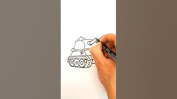 How to draw tank fast #shorts #howto #tutorials  #draw #howtodraw #tank #shortstutorial #easy