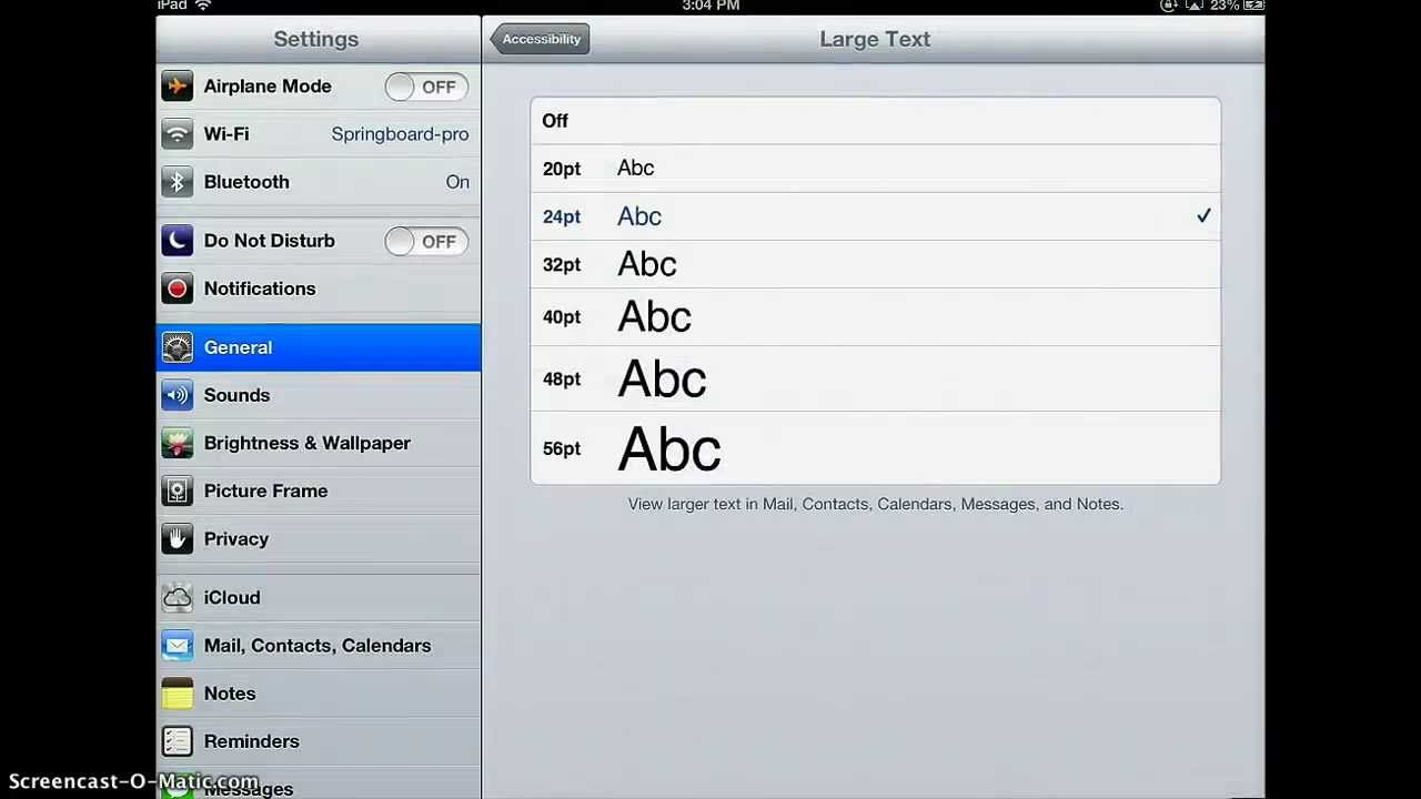 Make The Text Larger On IPad YouTube