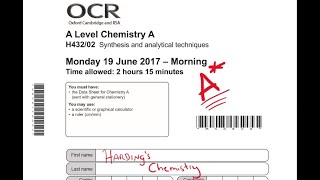 2017 Organic Chem: Section A (OCR)