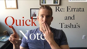 Quick Note: Errata and Tasha
