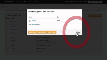 MyAjaxApp DB Management - Multi-tenant AjaxDB Table