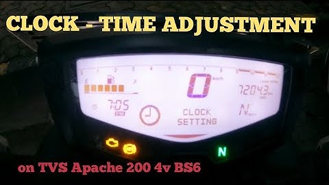 Clock Time Adjustment on TVS Apache 200 4v BS6 Bike | Clock Time Adjustment