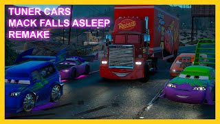 REMAKE - MACK FALLS ASLEEP AND MCQUEEN GETS LOST  - DISNEY PIXAR CARS IN GTA 5