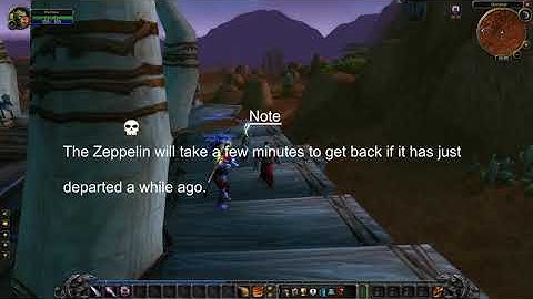 Orgrimmar (Durotar) to Stranglethorn Vale Zeppelin Boarding Location in Classic WOW